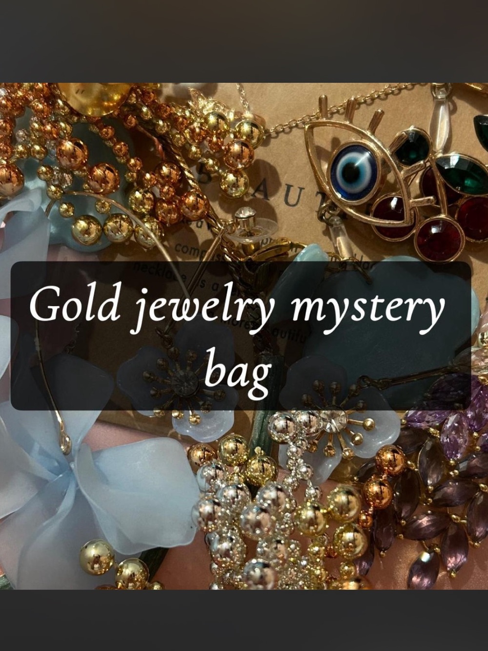 Gold Jewelry Mix - Assorted Necklaces & Charms